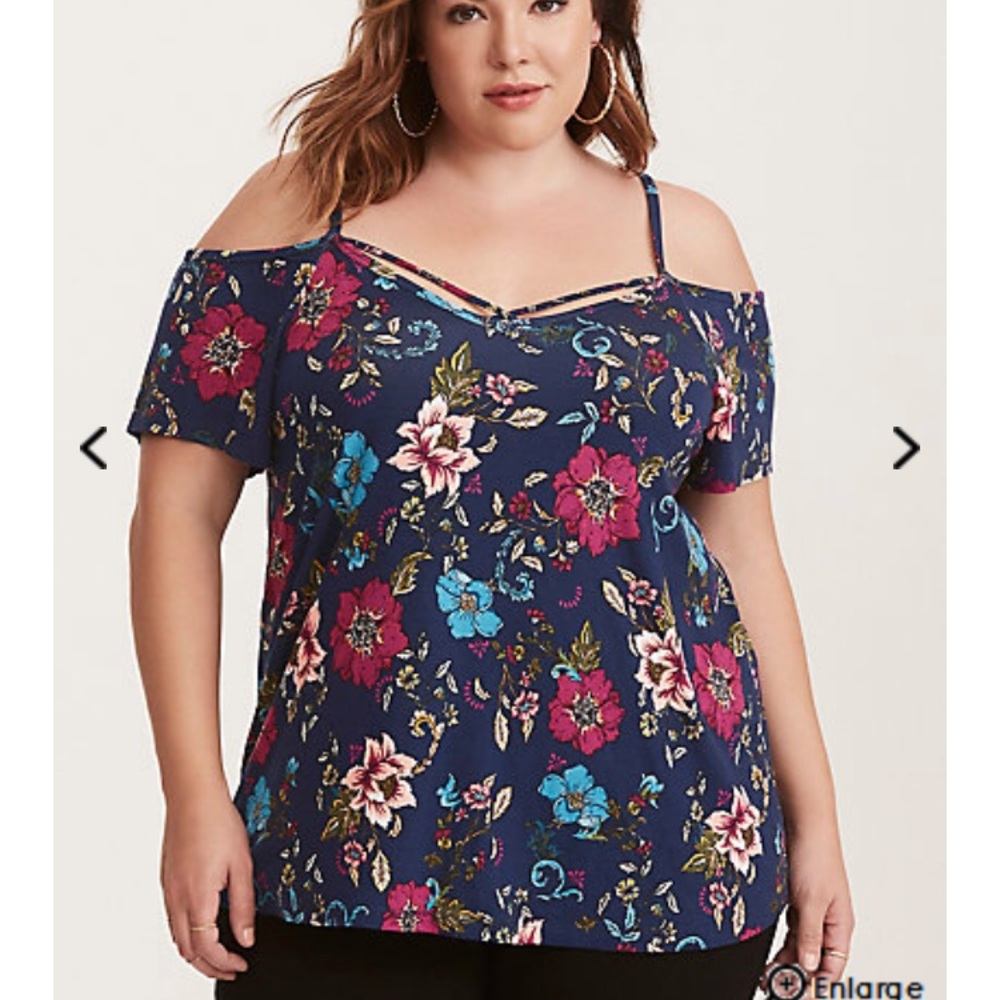 NWT. Size 2 cold shoulder top